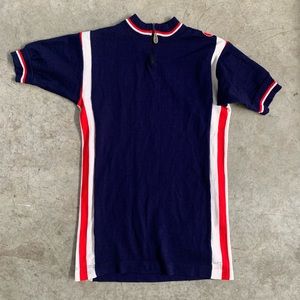 Vintage 1970s/80s Castelli Cycling Jersey - Wool Blend, made in Italy - Size S